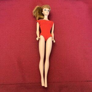 1960s Titian Red Hair Ponytail Barbie Doll Mattel Japan